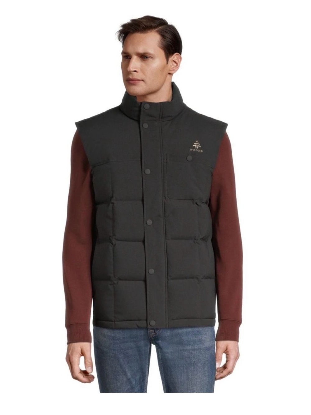Woods Down Vest, size medium, black
